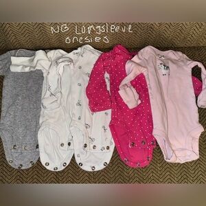 Newborn long sleeve onesie lot